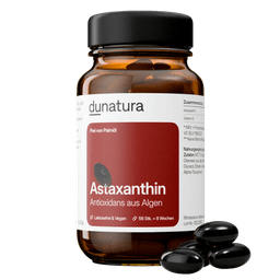 Astaxanthin (8 mg) – aus Mikroalgen, vegan & ohne Zusatzstoffe | 56 Kapseln in Glasflasche