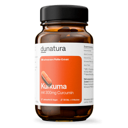 Kurkuma (315mg) mit schwarzem Pfeffer | 56 Kapseln in Glasflasche