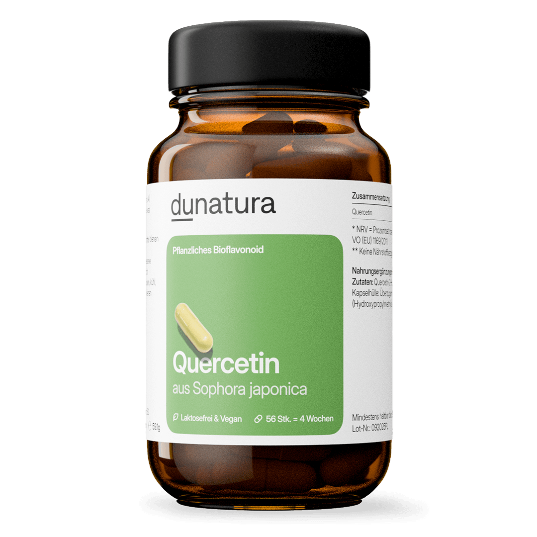 Quercetin (250mg) – vegan & ohne Zusatzstoffe | 56 Kapseln in Glasflasche
