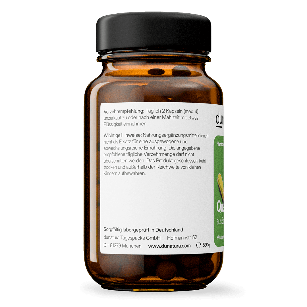 Quercetin (250mg) – vegan & ohne Zusatzstoffe | 56 Kapseln in Glasflasche