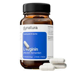 L-Arginin (620 mg) – fermentativ gewonnen, vegan | 56 Kapseln in Glasflasche